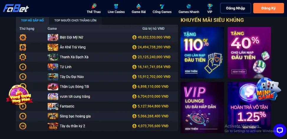 Khuyến mãi và ưu đãi độc quyền tại U888 VIP 1